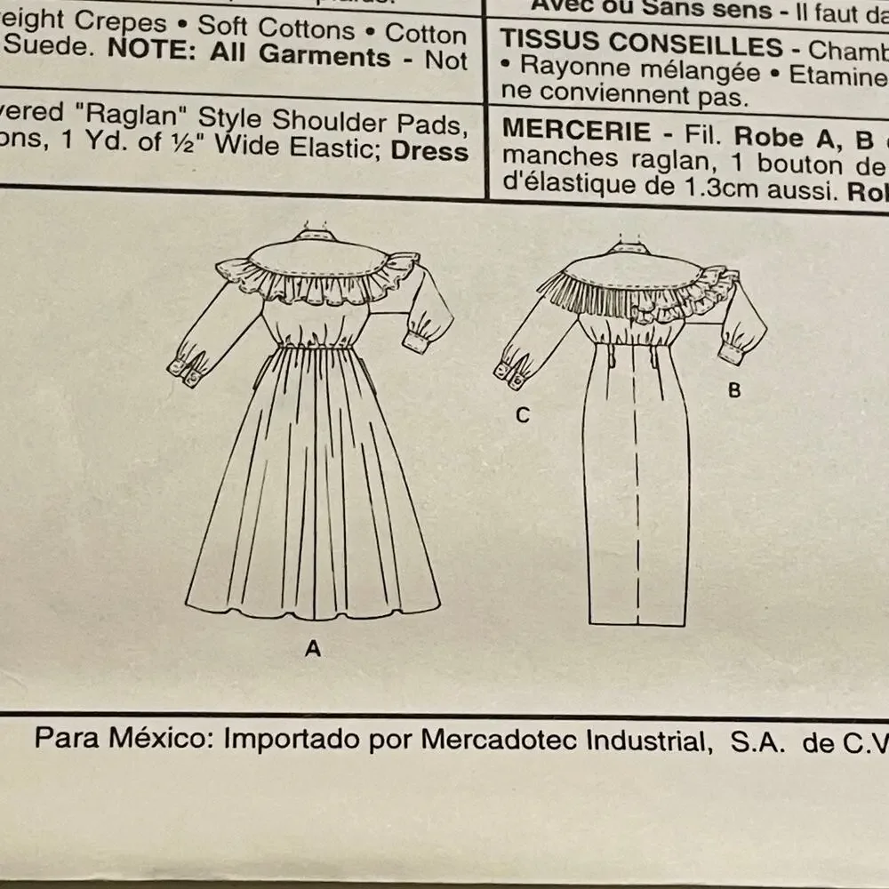McCalls 7237 Size C (10,12,14) Vintage Sewing Pattern McC Old West Brand NEW FF